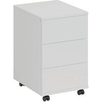 fm home office Rollcontainer weiß 3 Auszüge 40,0 x 48,0 x 63,0 cm von fm