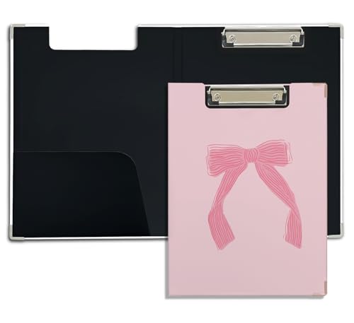 foedor Coquette Klemmbrett mit Schleife, trendiges rosa Schleife, mit Aufbewahrung, adrettes ästhetisches Klemmbrett für Omen, Teenager, Mädchen, Schulbedarf für Arbeit, Schule, Studenten, Lehrer foedor Coquette Klemmbrett mit Schleife, trendiges rosa Schleife, mit Aufbewahrung, adrettes ästhetisches Klemmbrett für Omen, Teenager, Mädchen, Schulbedarf für Arbeit, Schule, Studenten, Lehrer von foedor