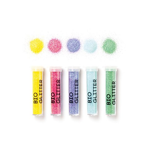 folia Bio Glitter, bunt, 5x 7 g von folia (Bringmann)