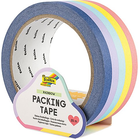 folia Packband "Regenbogen", 48 mm, 25 m von folia (Bringmann)