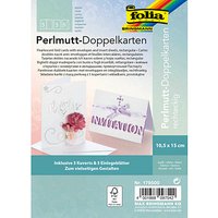 10 folia Faltkarten mit Briefumschlägen pastell DIN A6 weiß von folia
