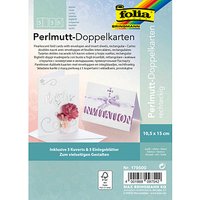 10 folia Faltkarten mit Briefumschlägen pastell DIN A6 weiß von folia