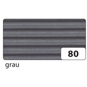 10 x Folia Bastelwellpappe - 50 x 70 cm grau von folia