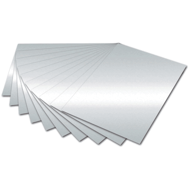 10 x Folia Fotokarton - 50 x 70 cm silber glänzend von folia