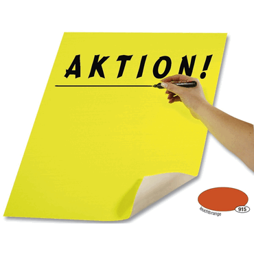 10 x Folia Plakatkarton - 48 x 68 cm leuchtorange. von folia