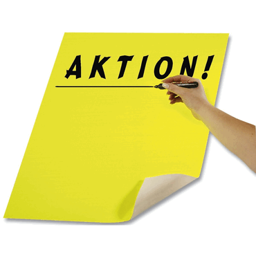 10 x Folia Plakatkarton - 48 x 68 cm leuchtzitronengelb. von folia