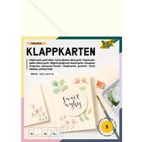 5 folia Faltkarten mit Briefumschlägen DIN A6 perlweiß 5 folia Faltkarten mit Briefumschlägen DIN A6 perlweiß von folia