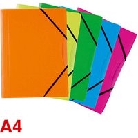 5 folia Sammelmappen NEON DIN A4 farbsortiert von folia