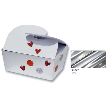 5 x Folia Spiegelkarton - 50 x 70 cm silber von folia