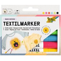 folia Basic Edition Textilmarker farbsortiert, 6 St. folia Basic Edition Textilmarker farbsortiert, 6 St. von folia