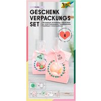 folia Geschenktüten Set Floral rosa 11,5 x 19,0 cm, 6 St. von folia