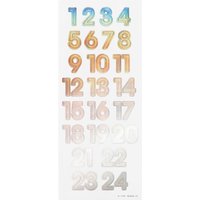 Adventskalenderzahlen - Irisierend von folia