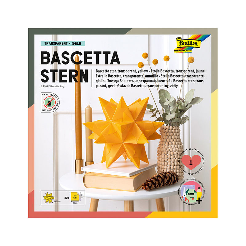 Bastel-Set Bascetta-Stern (20Cm) 32-Teilig In Gelb von folia