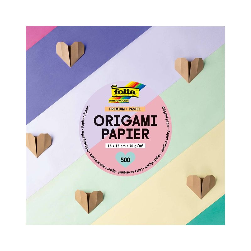 Bastelpapier Origami-Premium-Pastell (15X15cm) 500 Blatt von folia