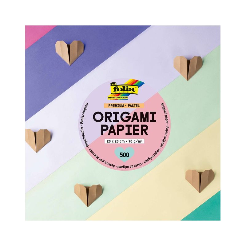 Bastelpapier Origami-Premium-Pastell (20X20cm) 500 Blatt von folia