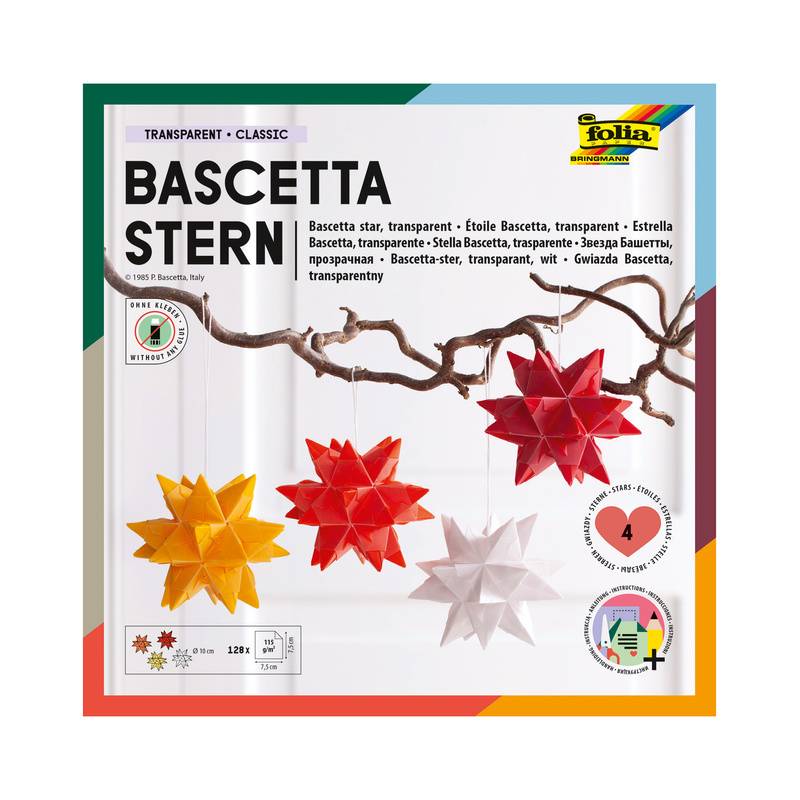 Bastelset Bascetta Sterne Transparent Classic 4 X 32-Teilig von folia
