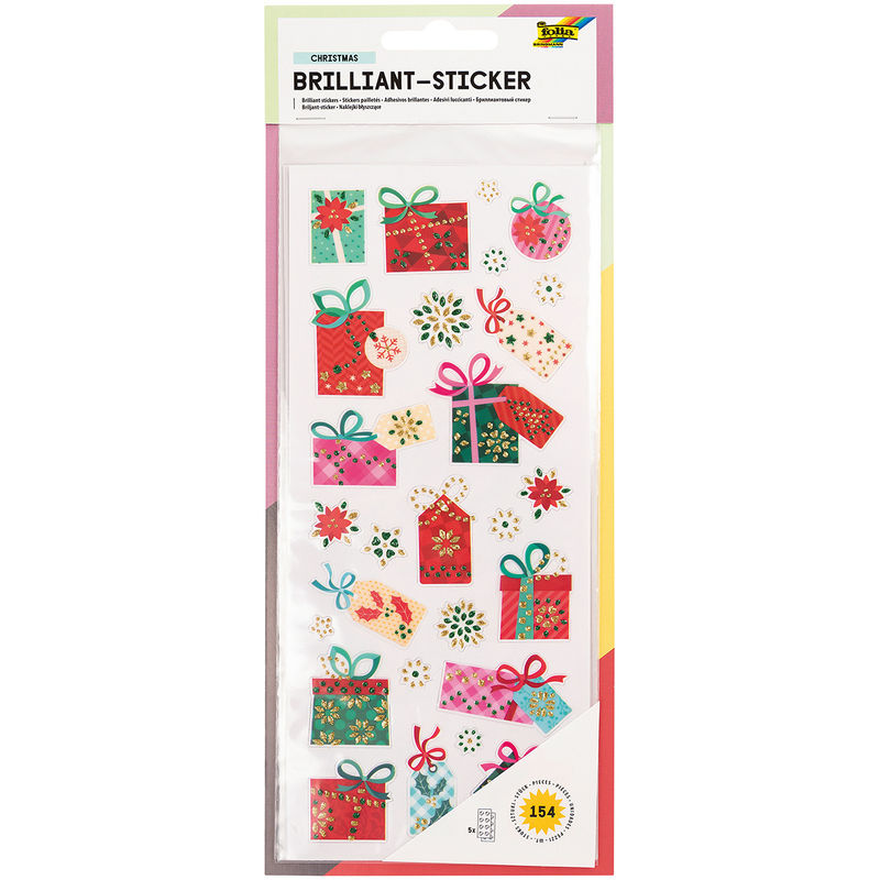 Brilliant-Sticker Weihnachten 5-Teilig In Bunt von folia