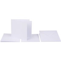 Doppelkarten mit Umschlägen und Einlegeblättern, 13,5 x 13,5 cm, 220g/m² - Weiß Doppelkarten mit Umschlägen und Einlegeblättern, 13,5 x 13,5 cm, 220g/m² - Weiß von folia