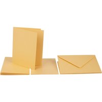 Doppelkarten mit Umschlägen und Einlegeblättern - Gold von Gold