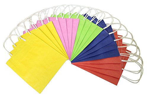 folia 21209 - Papiertüten aus Kraftpapier, Geschenktüten, 20 Stück, ca. 12 x 5,5 x 15 cm, farbig sortiert - zum Basteln, Verzieren und Verschenken folia 21209 - Papiertüten aus Kraftpapier, Geschenktüten, 20 Stück, ca. 12 x 5,5 x 15 cm, farbig sortiert - zum Basteln, Verzieren und Verschenken von folia