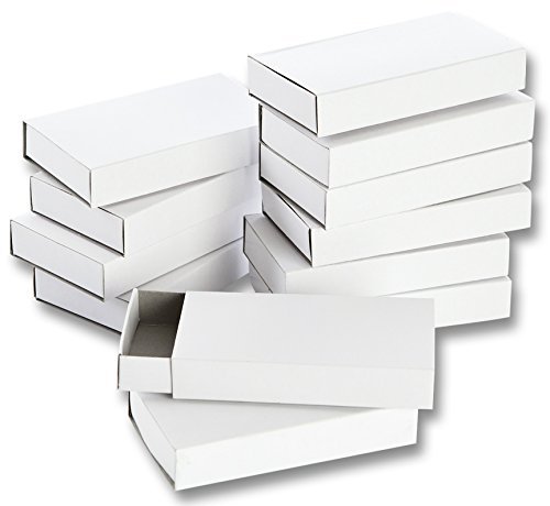 Folia 2407 - Streichholzschachteln, blanko, groß, weiß (24 Schachteln) von Folia