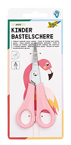folia 782 - Bastel-Schere für Kinder, für Rechtshänder, spitz, ca. 13,5 cm lang, mit cm-Einteilung, farbig sortiert in rosa und blau folia 782 - Bastel-Schere für Kinder, für Rechtshänder, spitz, ca. 13,5 cm lang, mit cm-Einteilung, farbig sortiert in rosa und blau von folia