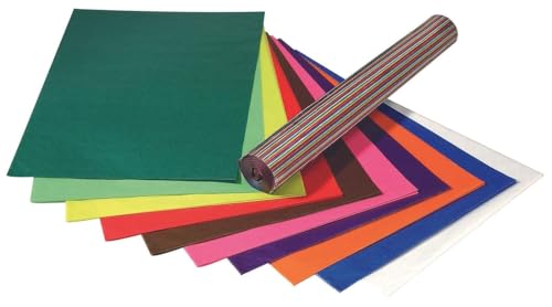 Folia 82525 - Transparentpapier Drachenpapier farbig 70x100cm 42g/qm, 25 Bogen in 10 Farben von folia