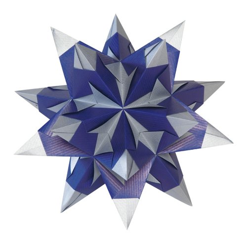 Folia Bascetta Stern Bastelset Duo-Papier 15x15cm, 30-teilig, blau / silber von folia