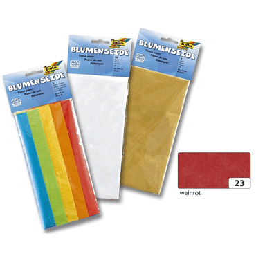 Folia Blumenseide - 50 x 70 cm 26 Bogen weinrot von folia