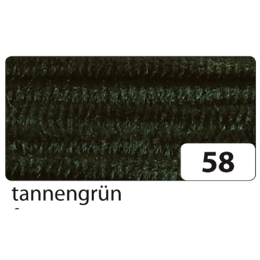 Folia Chenilledraht - 8 mm 10 Stück tannengrün von folia