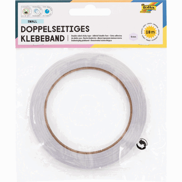 Folia Doppelseitiges Klebeband 5mm x 18m transparent. von folia