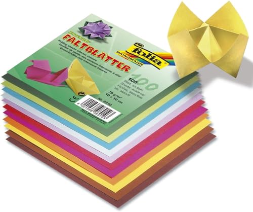 Folia Faltblätter 20 x 20 cm - 10 Farben sortiert, 100 Blatt, 70g/qm; Packungsinhalt: 10 Farben Folia Faltblätter 20 x 20 cm - 10 Farben sortiert, 100 Blatt, 70g/qm; Packungsinhalt: 10 Farben von folia