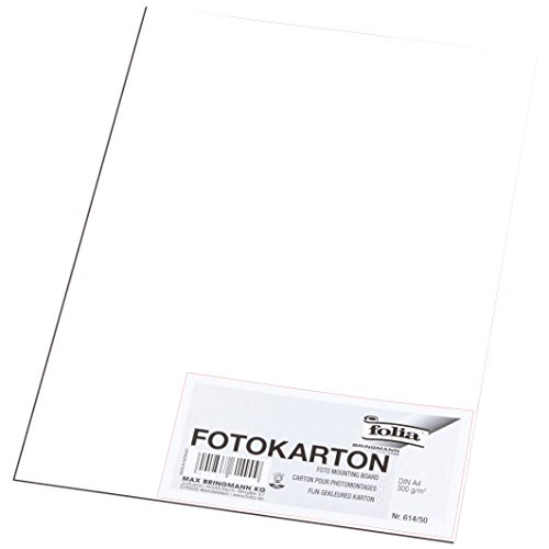Folia Fotokarton, 300g/m², DIN A4 (50 Bogen, weiß) von folia