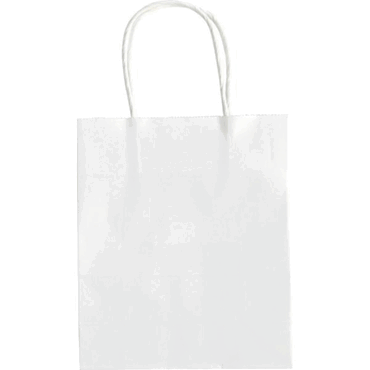 Folia Geschenktragetasche - 12 x 5,5 x 15 cm 20 Stück weiß. von folia