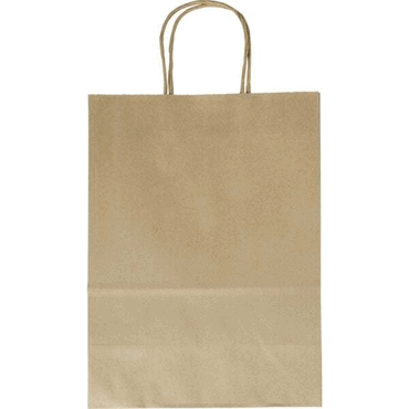 Folia Geschenktragetasche - 24 x 12 x 31 cm 20 Stück natur. von folia