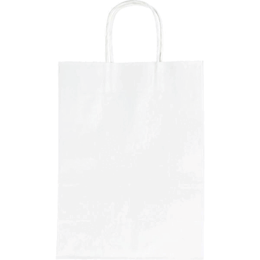 Folia Geschenktragetasche - 24 x 12 x 31 cm 20 Stück weiß. von folia