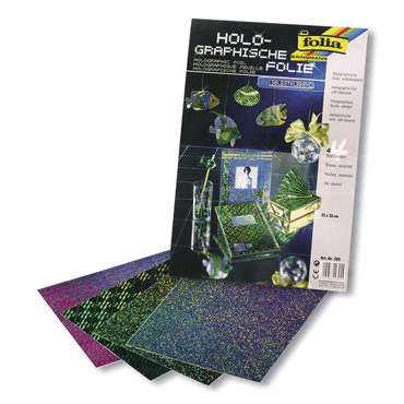 Folia Hologrammfolie - selbstklebend 23 x 33 cm 4 Blatt. von folia