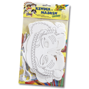 Folia Kindermaske - 6 Stück sortiert weiß. von folia