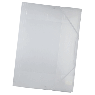Folia Sammelmappe mit Gummiband DIN A3 transparent weiß. von folia