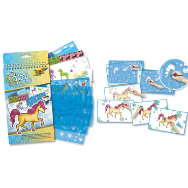 Folia Schablonenbuch -Ponyhof- - 14,2 x 24 cm. von folia