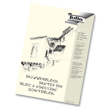 Folia Skizzenblock - A4 120 g/qm 50 Blatt. von folia