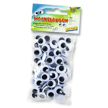 Folia Wackelaugen Ø 14 mm rund 100 Stück von folia