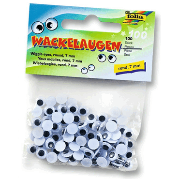 Folia Wackelaugen Ø 7 mm rund 100 Stück von folia