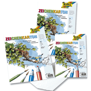 Folia Zeichenkarton 120 g/qm DIN A2 10 Blatt. von folia