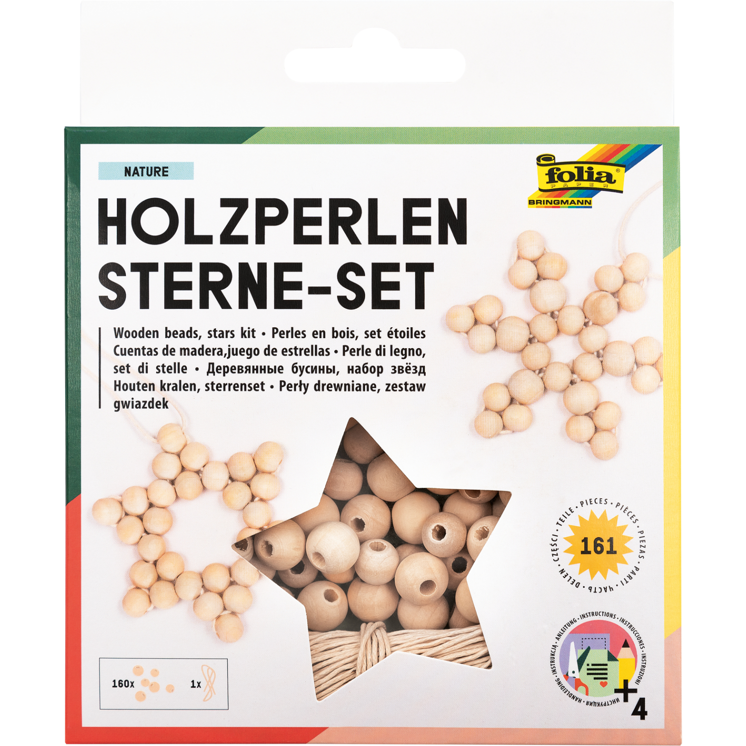 Holzperlen Stern-Set natur Holzperlen Stern-Set natur von folia