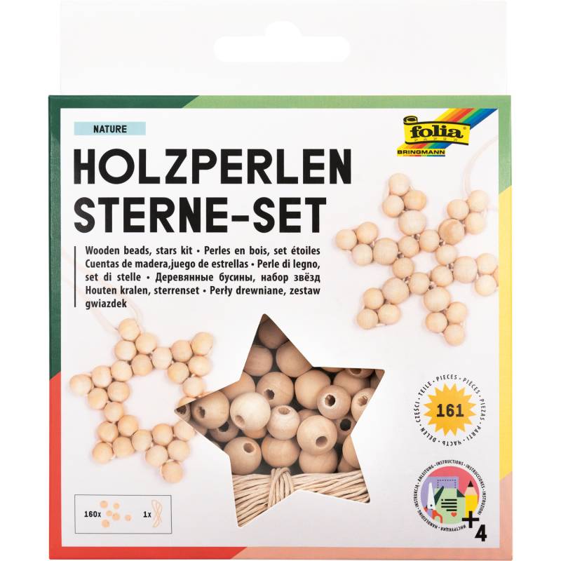 Holzperlen Stern-Set natur Holzperlen Stern-Set natur von folia