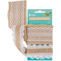 Juteband mit Spitze Juteband mit Spitze von folia