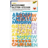 Moosgummi Glitter-Sticker - Buchstaben von folia
