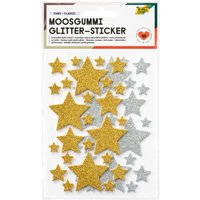 Moosgummi Glitter-Sticker - Sterne Moosgummi Glitter-Sticker - Sterne von folia