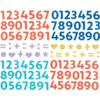 Moosgummi Glitter-Sticker - Zahlen von folia